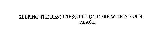 KEEPING THE BEST PRESCRIPTION CARE WITHIN YOUR REACH
