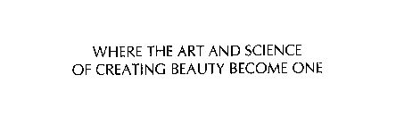 WHERE THE ART AND SCIENCE OF CREATING BEAUTY BECOME ONE