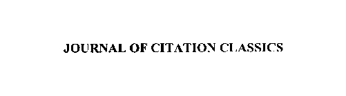 JOURNAL OF CITATION CLASSICS