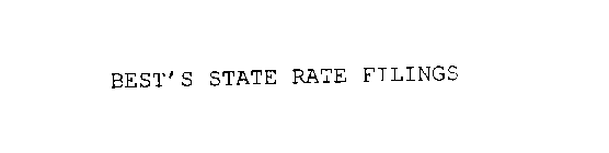 BEST'S STATE RATE FILINGS