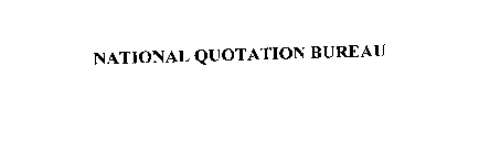 NATIONAL QUOTATION BUREAU