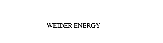 WEIDER ENERGY