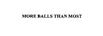 MORE BALLS THAN MOST