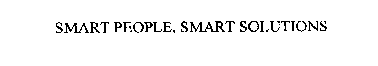 SMART PEOPLE, SMART SOLUTIONS