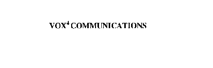 VOX 4 COMMUNICATIONS