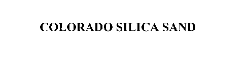 COLORADO SILICA SAND