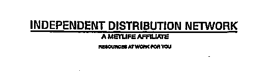 INDEPENDENT DISTRIBUTION NETWORK A METLIFE AFFILIATE RESOURCES AT WORK FOR YOU