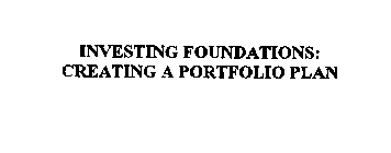 INVESTING FOUNDATIONS: CREATING A PORTFOLIO PLAN