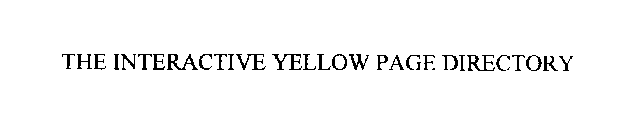 THE INTERACTIVE YELLOW PAGE DIRECTORY