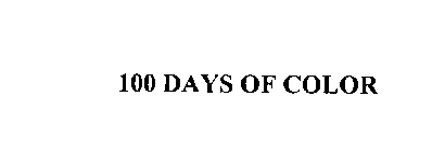 100 DAYS OF COLOR