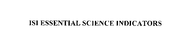 ISI ESSENTIAL SCIENCE INDICATORS