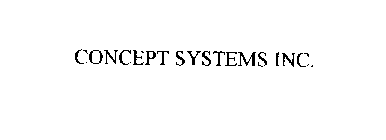 CONCEPT SYSTEMS INC.