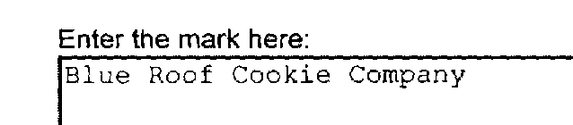 BLUE ROOF COOKIE COMPANY