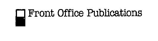 FRONT OFFICE PUBLICATIONS