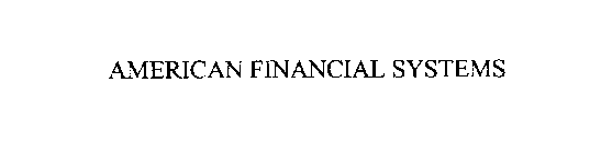 AMERICAN FINANCIAL SYSTEMS