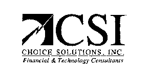 CSI CHOICE SOLUTIONS, INC. FINANCIAL & TECHNOLOGY CONSULTANTS