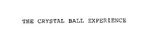 THE CRYSTAL BALL EXPERIENCE