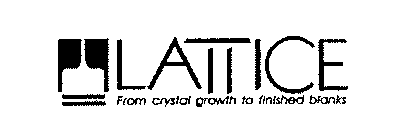 LATTICE FROM CRYSTAL GROWTH TO FINISHED BLANKS