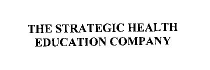 THE STRATEGIC HEALTH EDUCATION COMPANY