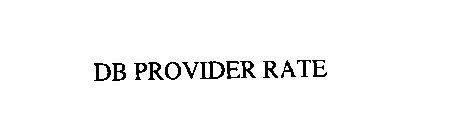 DB PROVIDER RATE