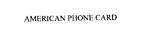 AMERICAN PHONE CARD