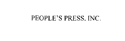 PEOPLE'S PRESS. INC.