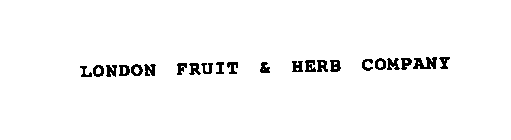 LONDON FRUIT & HERB COMPANY