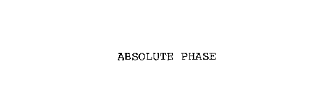 ABSOLUTE PHASE