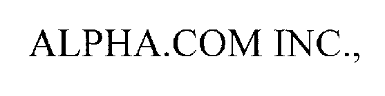 ALPHA.COM INC.,