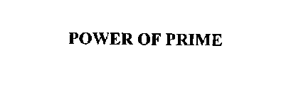POWER OF PRIME