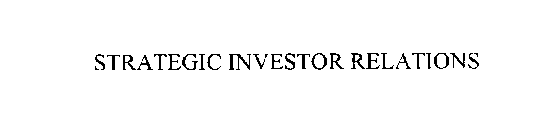 STRATEGIC INVESTOR RELATIONS