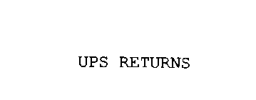 UPS RETURNS