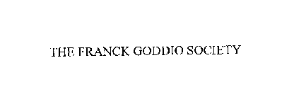 THE FRANCK GODDIO SOCIETY