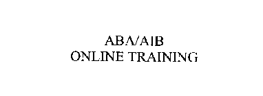 ABA/AIB ONLINE TRAINING