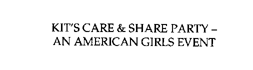 KIT'S CARE & SHARE PARTY - AN AMERICAN GIRLS EVENT