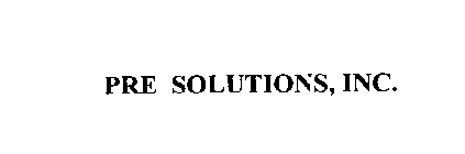 PRE SOLUTIONS, INC.