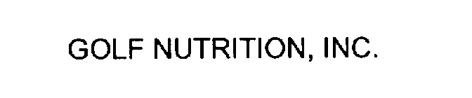 GOLF NUTRITION, INC.