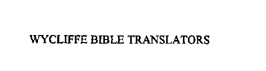WYCLIFFE BIBLE TRANSLATORS