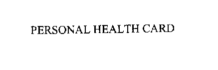 PERSONAL HEALTH CARD