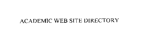 ACADEMIC WEB SITE DIRECTORY