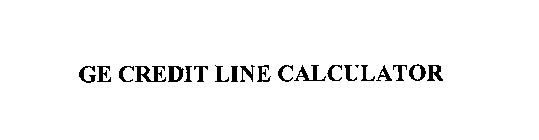 GE CREDIT LINE CALCULATOR