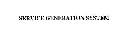 SERVICE GENERATION SYSTEM