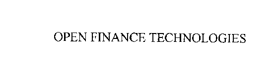 OPEN FINANCE TECHNOLOGIES