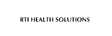 RTI HEALTH SOLUTIONS