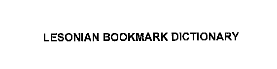 LESONIAN BOOKMARK DICTIONARY