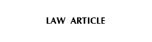 LAW ARTICLE