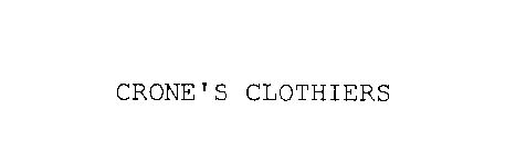 CRONE'S CLOTHIERS