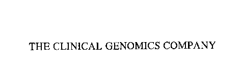 THE CLINICAL GENOMICS COMPANY