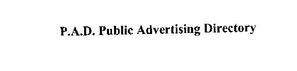 P.A.D. PUBLIC ADVERTISING DIRECTORY