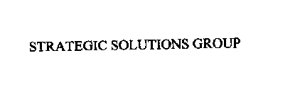STRATEGIC SOLUTIONS GROUP